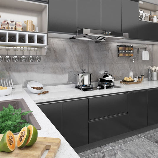 VidaXL Meubelfolies zelfklevend 2 st 500x90 cm PVC zwart