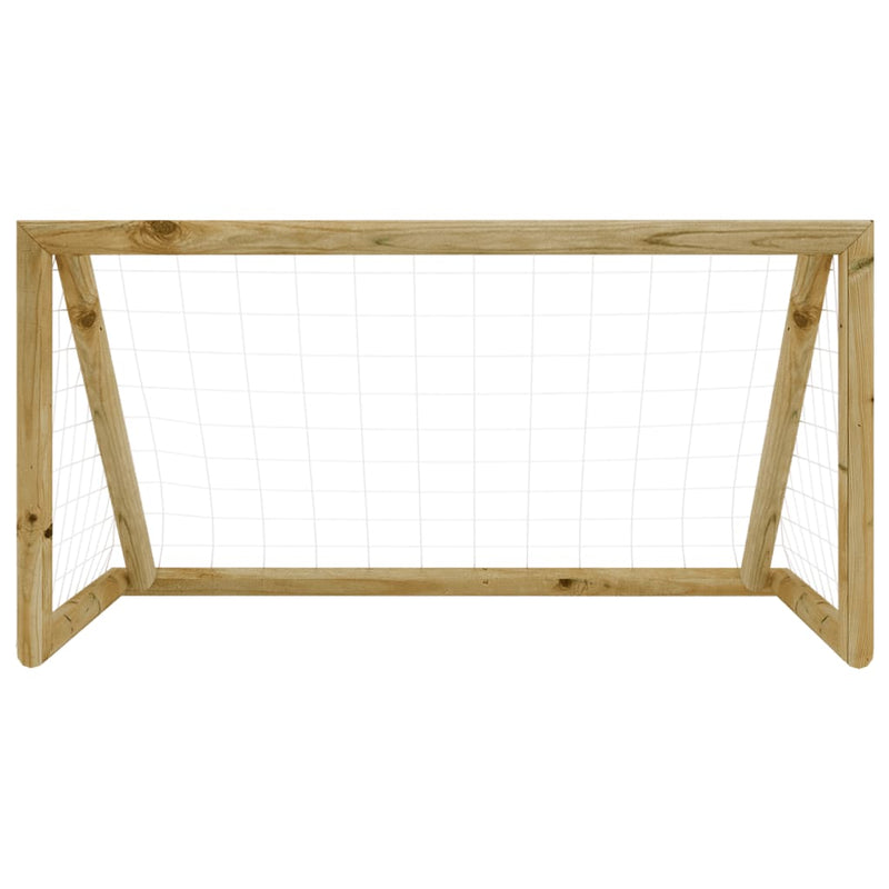 Load image into Gallery viewer, VidaXL Voetbaldoel met net 120x60x80 cm geïmpregneerd grenenhout
