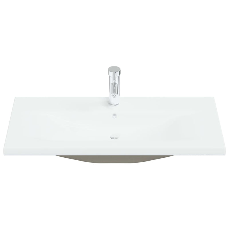 Afbeelding laden in galerijviewer, Vidaxl inbouwwastafel met kraan 91x39x18 cm keramiek wit
