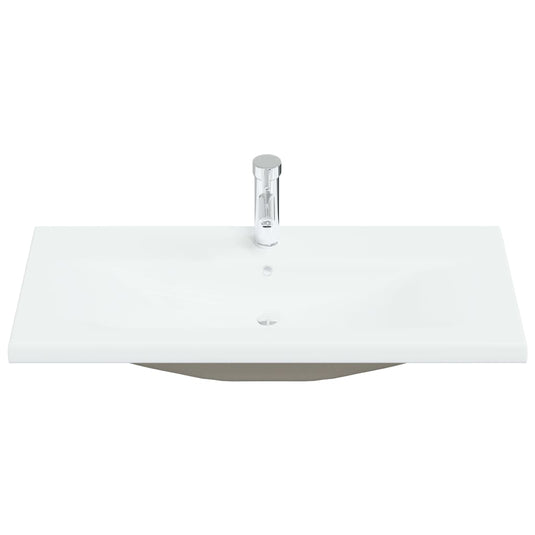 Vidaxl inbouwwastafel met kraan 91x39x18 cm keramiek wit