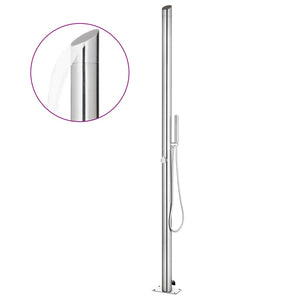 Vidaxl buitendouche 220 cm roestvrij staal