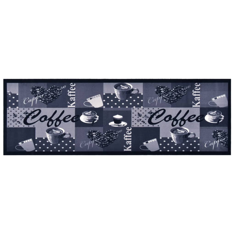 Load image into Gallery viewer, Vidaxl keukenmat wasbaar coffee 45x150 cm blauw
