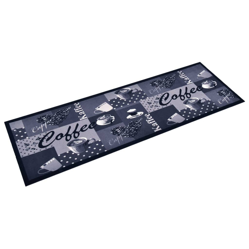 Load image into Gallery viewer, Vidaxl keukenmat wasbaar coffee 45x150 cm blauw
