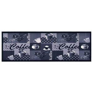 Vidaxl keukenmat wasbaar coffee 60x300 cm blauw