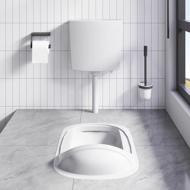 ギャラリービューアに画像をロードする, Vidaxl toiletstortbak met watertoevoer onderin 3 6 l grijs

