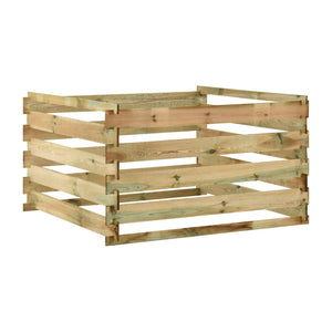 VidaXL Tuincompostbak gelat 120x120x70 cm geïmpregneerd grenenhout