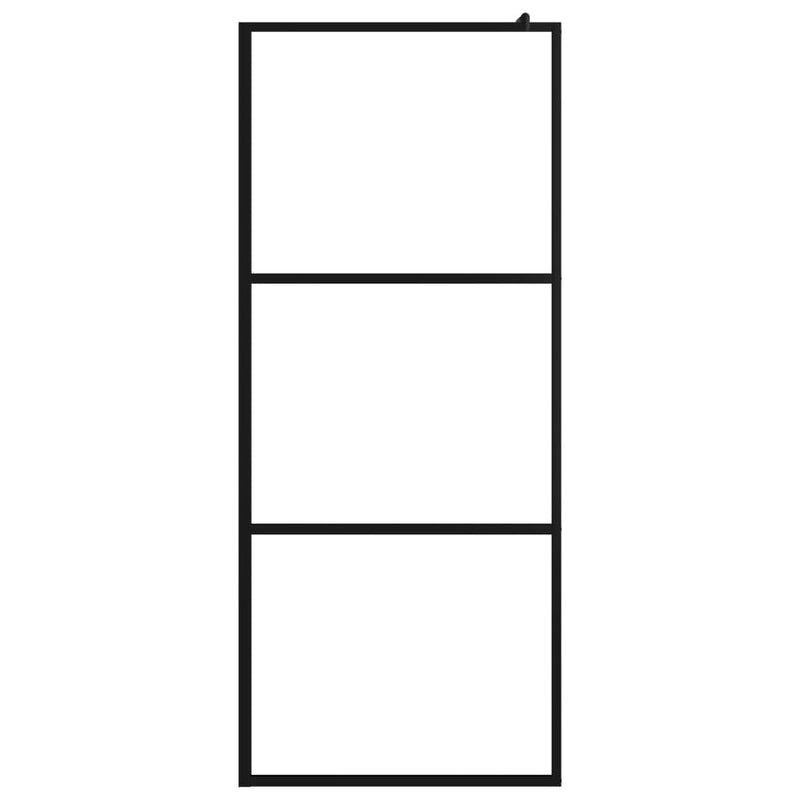 Load image into Gallery viewer, Vidaxl inloopdouchewand transparant 90x195 cm esg-glas zwart
