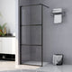 Vidaxl inloopdouchewand transparant 90x195 cm esg-glas zwart