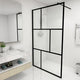 VidaXL Inloopdouchewand 115x195 cm gehard glas zwart