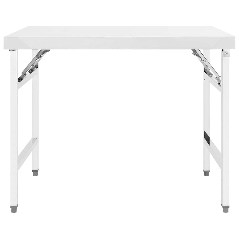 Load image into Gallery viewer, Vidaxl keukenwerktafel inklapbaar 100x60x80 cm roestvrij staal

