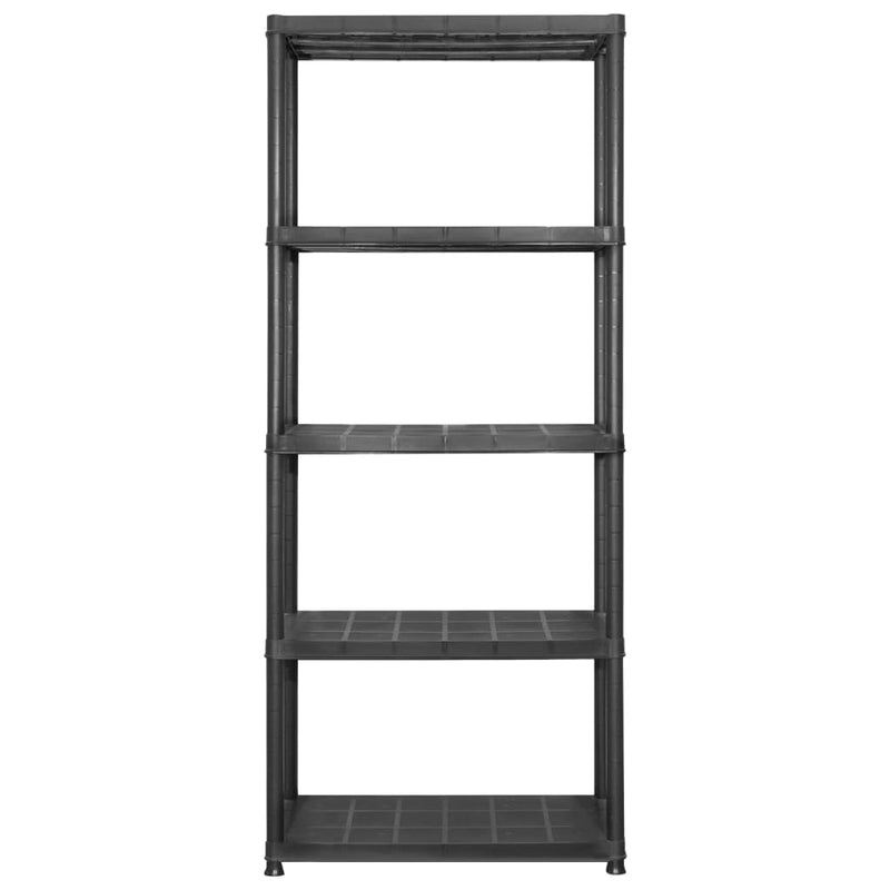 Load image into Gallery viewer, Vidaxl opbergrek 5-laags 142x38x170 cm kunststof zwart

