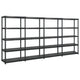 VidaXL Opbergrek 5-laags 340x40x185 cm kunststof zwart