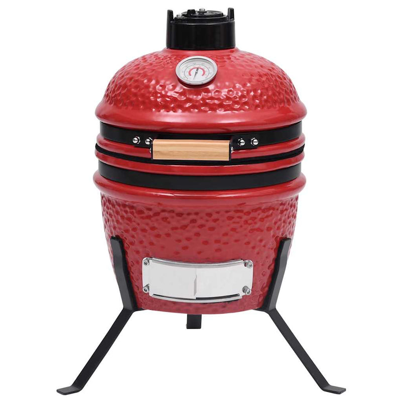 Load image into Gallery viewer, VidaXL Kamado barbecue 2-in-1 56 cm keramiek rood
