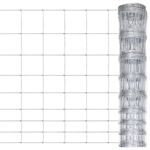 VidaXL Hek 50x1,2 m gegalvaniseerd staal zilverkleurig