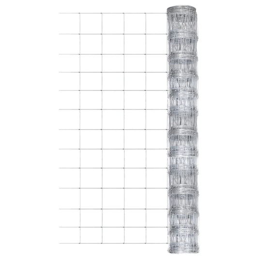 Vidaxl hek 50x1,25 m gegalvaniseerd staal zilverkleurig