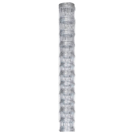 VidaXL Hek 50 m 150 cm gegalvaniseerd staal zilverkleurig