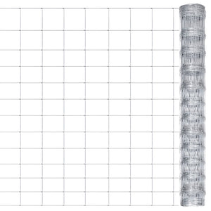 Vidaxl tuinhek 50x1,25 m gegalvaniseerd staal zilverkleurig