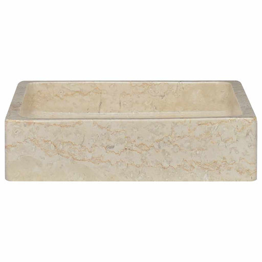 Vidaxl gootsteen 40x40x10 cm marmer crèmekleurig
