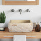 Vidaxl gootsteen 30x30x13 cm marmer crèmekleurig