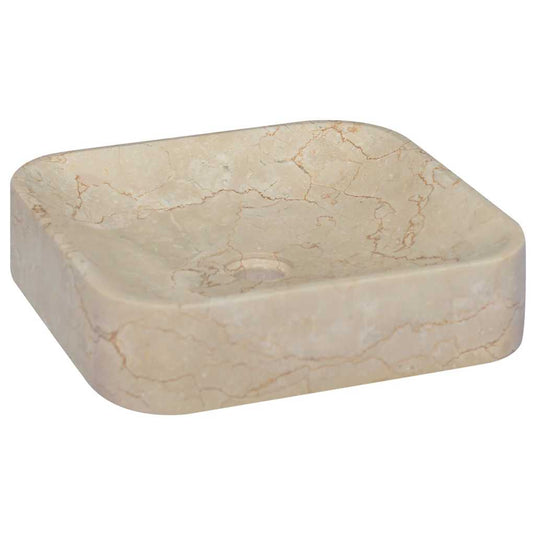 Vidaxl gootsteen 40x40x10 cm marmer crèmekleurig