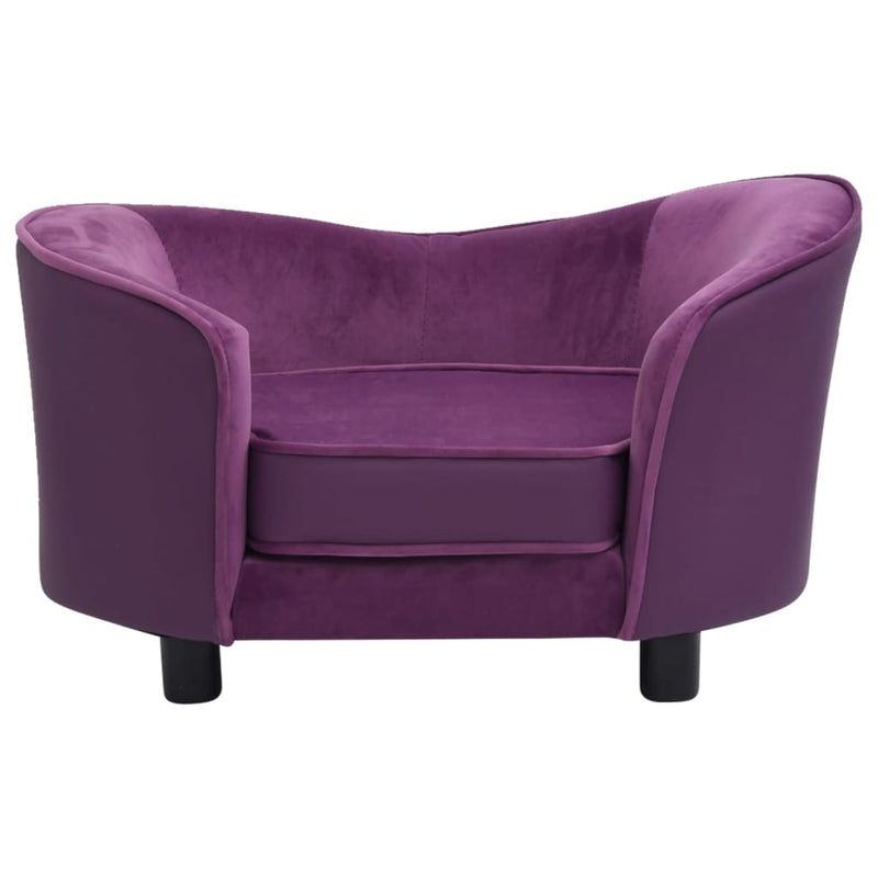 Load image into Gallery viewer, Vidaxl hondenbank 69x49x40 cm pluche en kunstleer bordeauxrood
