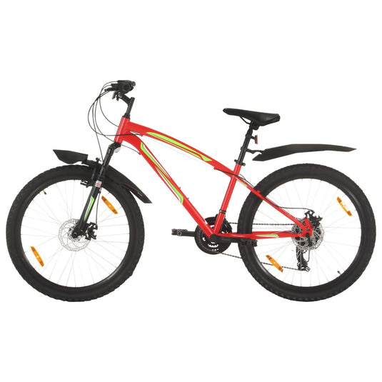 VidaXL Mountainbike 21 versnellingen 26 inch wielen 36 cm rood