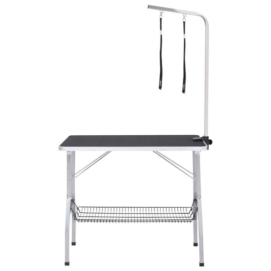 Vidaxl hondentrimtafel verstelbaar met 2 lussen en opbergschap