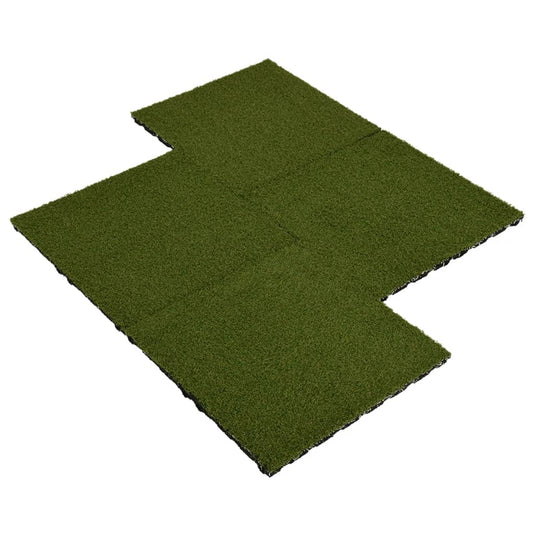 VidaXL Kunstgrastegels 4 st 50x50x2,5 cm rubber