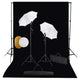 VidaXL Fotostudioset met lampen, paraplu's, achtergrond en reflector