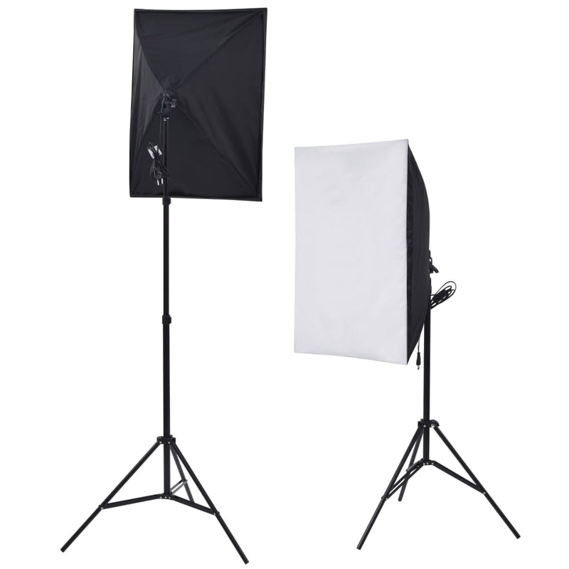 Load image into Gallery viewer, Vidaxl fotostudioset met softboxlampen, achtergrond en reflector

