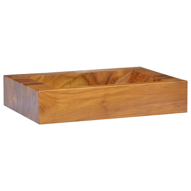 Vidaxl wastafel 50x35x10 cm massief teakhout