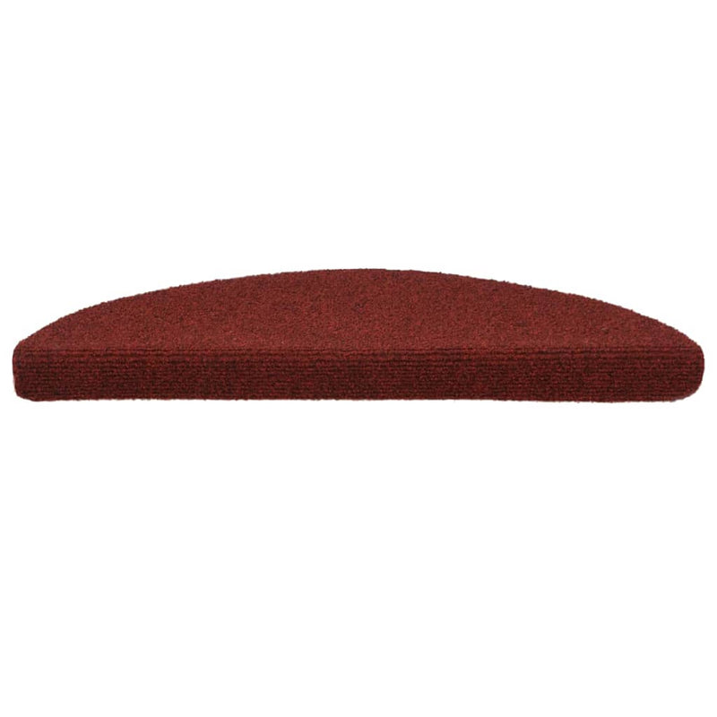 Load image into Gallery viewer, Vidaxl trapmatten zelfklevend 5 stuks 56x17x3 cm bordeaux rood halfrond
