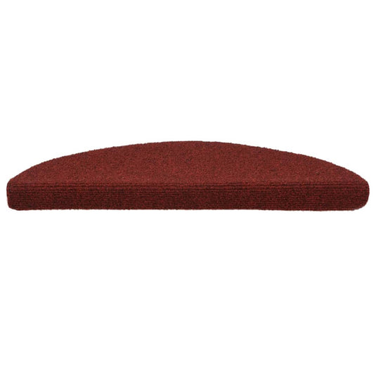 Vidaxl trapmatten zelfklevend 5 stuks 56x17x3 cm bordeaux rood halfrond