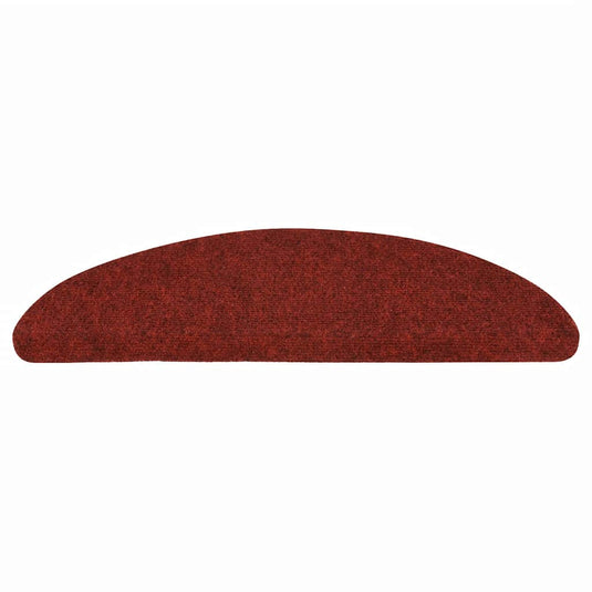 Vidaxl trapmatten zelfklevend 10 st 56x17x3 cm bordeaux rood halfrond