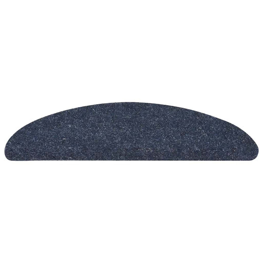 Vidaxl trapmatten zelfklevend 10 stuks 56x17x3 cm blauw halfrond