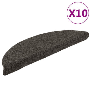 Vidaxl trapmatten zelfklevend 10 st 56x17x3 cm antraciet halfrond