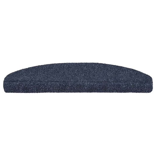 Vidaxl trapmatten zelfklevend 5 stuks 65x21x4 cm blauw halfrond groot