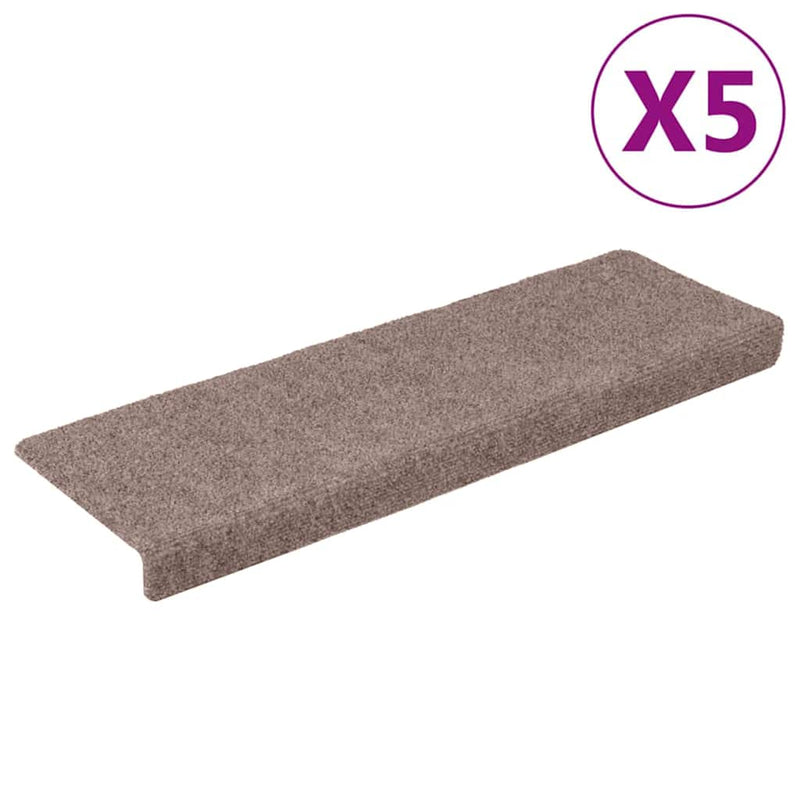 Load image into Gallery viewer, Vidaxl trapmatten zelfklevend 5 stuks 65x21x4 cm crème rechthoekige rand
