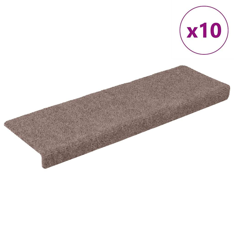 Load image into Gallery viewer, Vidaxl trapmatten zelfklevend 10 stuks 65x21x4 cm crème met rechthoekige rand
