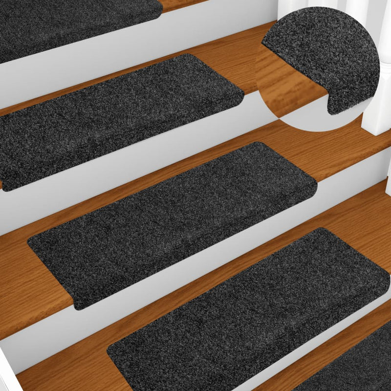 Load image into Gallery viewer, Vidaxl trapmatten zelfklevend 5 stuks 65x21x4 cm grijs rechthoekige rand
