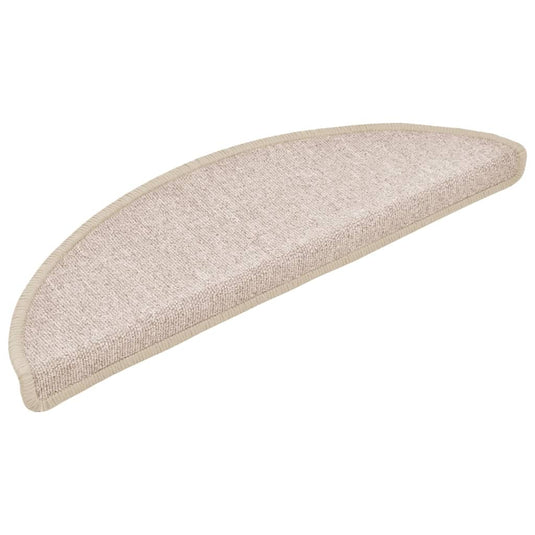 Vidaxl trapmatten 10 st 56x17x3 cm taupe halfrond
