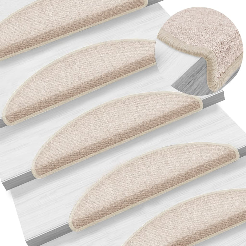 Load image into Gallery viewer, Vidaxl trapmatten 10 st 56x17x3 cm taupe halfrond
