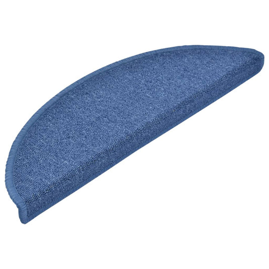 Vidaxl trapmatten 10 st 56x17x3 cm blauw halfrond