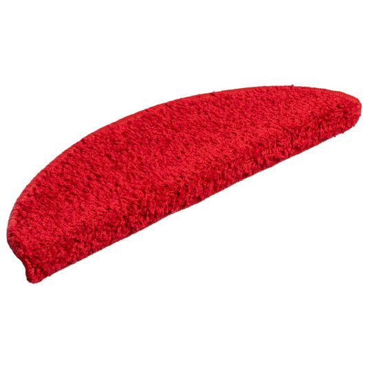 Vidaxl trapmatten 10 st 56x17x3 cm rood halfrond