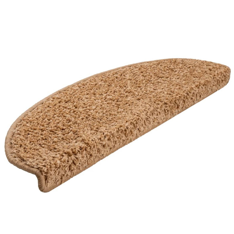 Load image into Gallery viewer, Vidaxl trapmatten 10 st 65x21x4 cm beige halfrond groot
