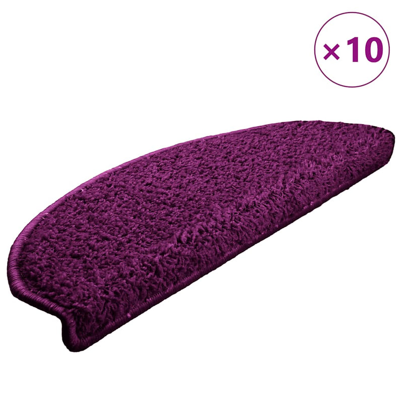 Load image into Gallery viewer, Vidaxl trapmatten 10 st 65x21x4 cm violet halfrond groot
