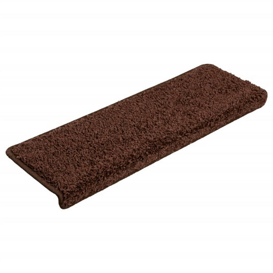 Vidaxl trapmatten 10 st 65x21x4 cm bruin rechthoekige rand