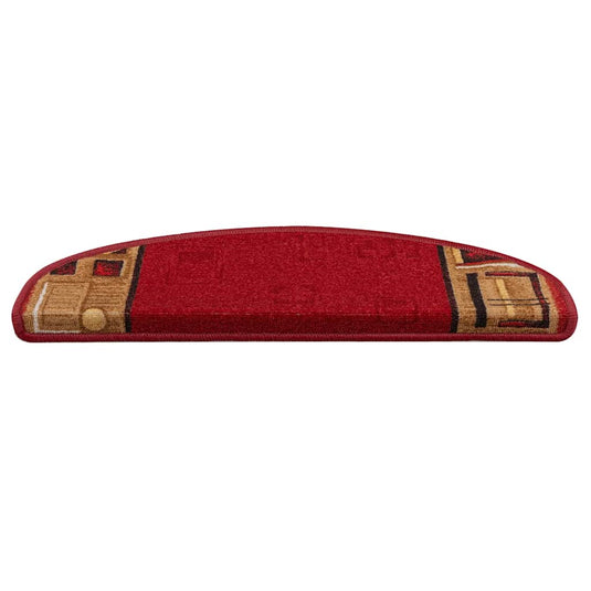 Vidaxl trapmatten zelfklevend 5 st 65x21x4 cm rood