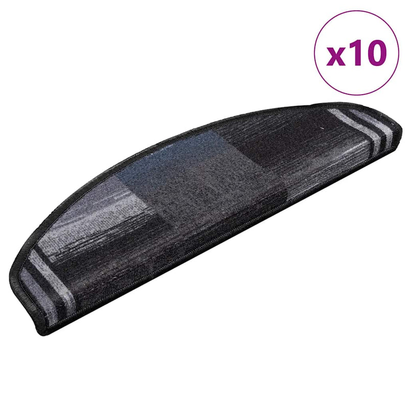 Load image into Gallery viewer, Vidaxl trapmatten zelfklevend 10 st 65x21x4 cm zwart en grijs
