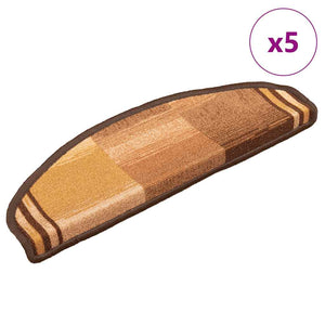 Vidaxl trapmatten zelfklevend 5 st 65x21x4 cm bruin